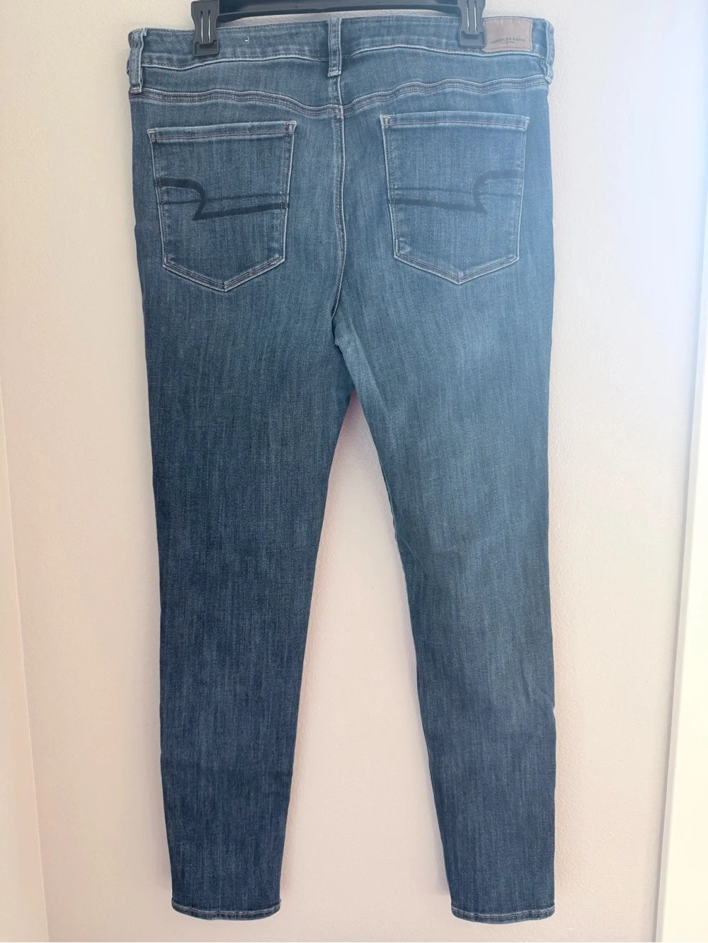 American Eagle Outfitters high-Rise Skinny Jeans in Dark Blue
